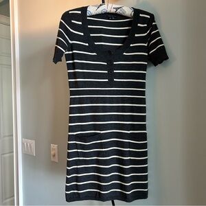 THEORY
STRIPED SWEATER MINI DRESS